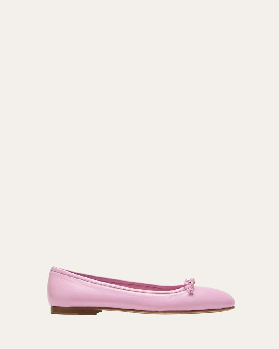 Veralli Leather Bow Ballerina Flats